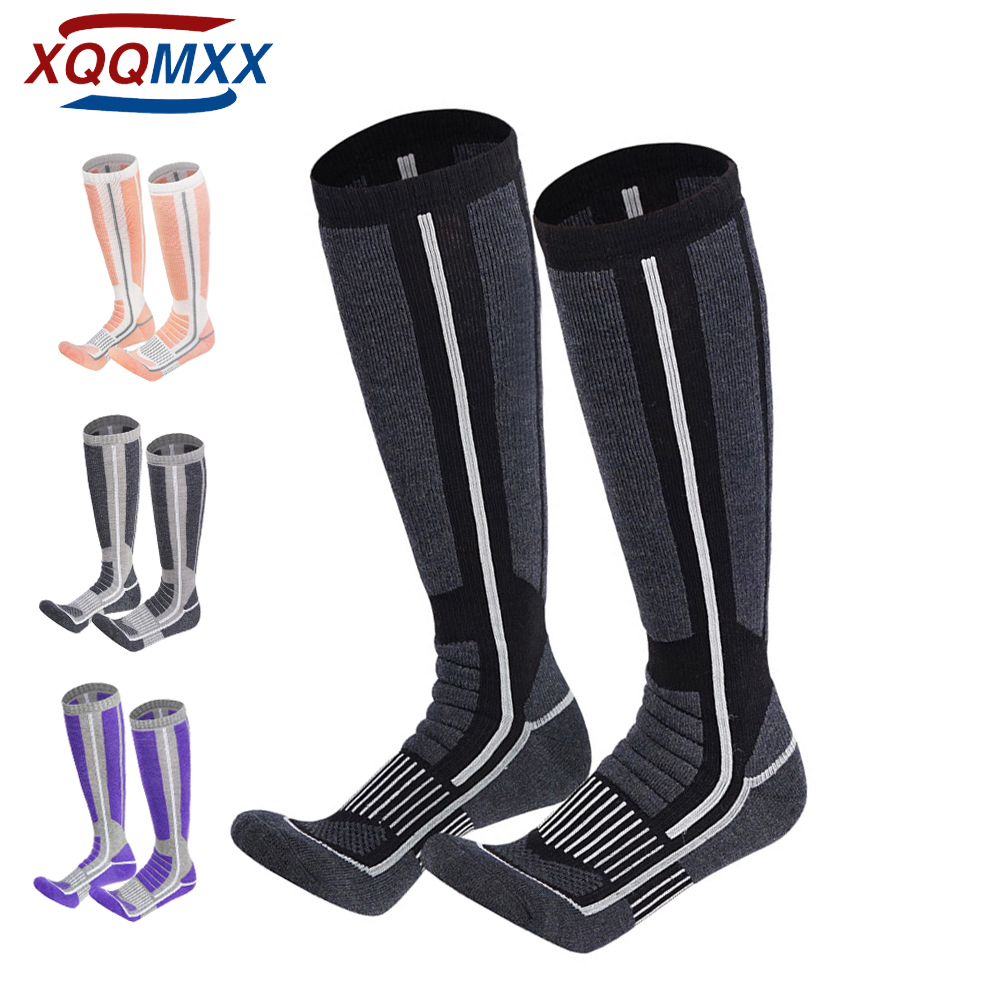 Thermal Sock Wool - Xqqmxx ถุงเท้าสกี1คู่ถุงเท้าสกีถุงเท้า OTC ผู้หญิงผู้ชายให้ความอบอุ่นในฤดูหนาวเล่นสโนว์บอร์ดถุงเท้าขนแกะ Merino