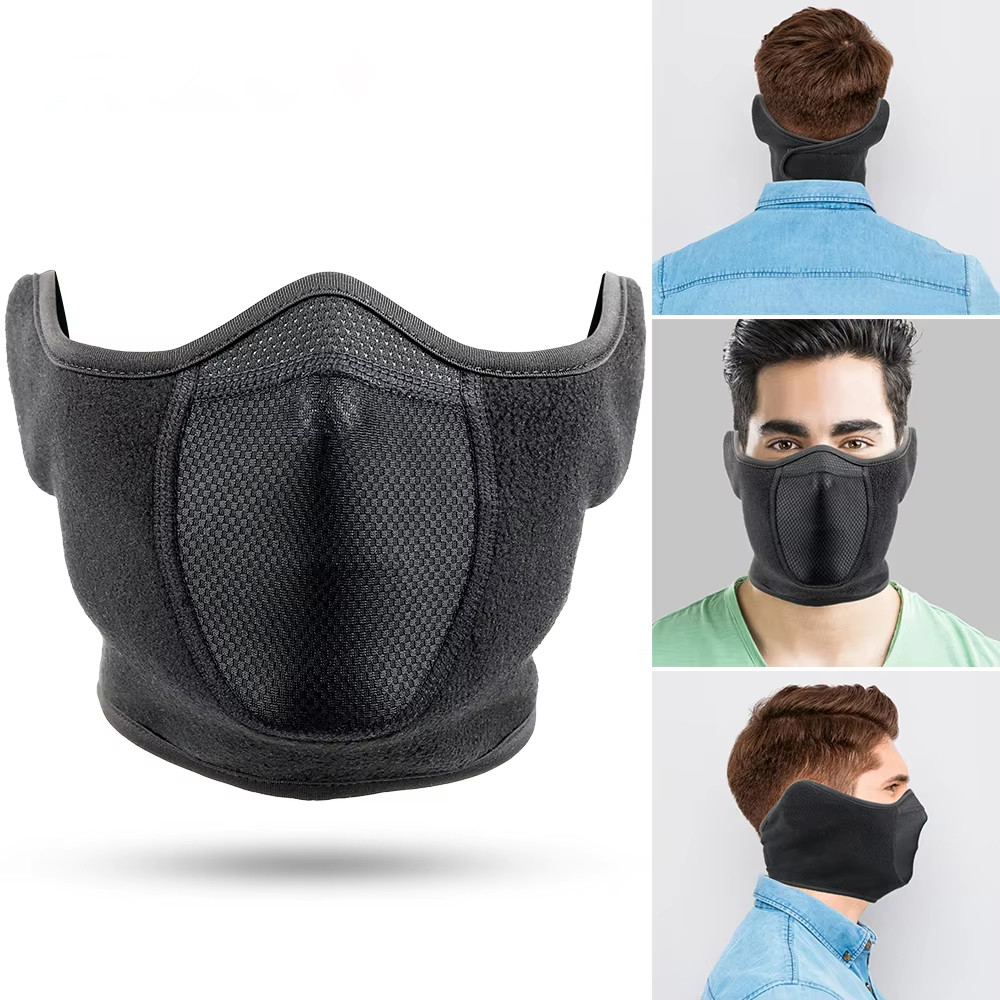 Fleece Ear Warmer Band - สภาพอากาศหนาวเย็นคออุ่นฝาครอบหูขนแกะความร้อนผ้าพันคอหน้ากากผ้าพันคอเล่นสกีขี่จักรยานกีฬาสโนว์บอร์ดเดินป่าผู้ชายผู้หญิงฤดูหนาว