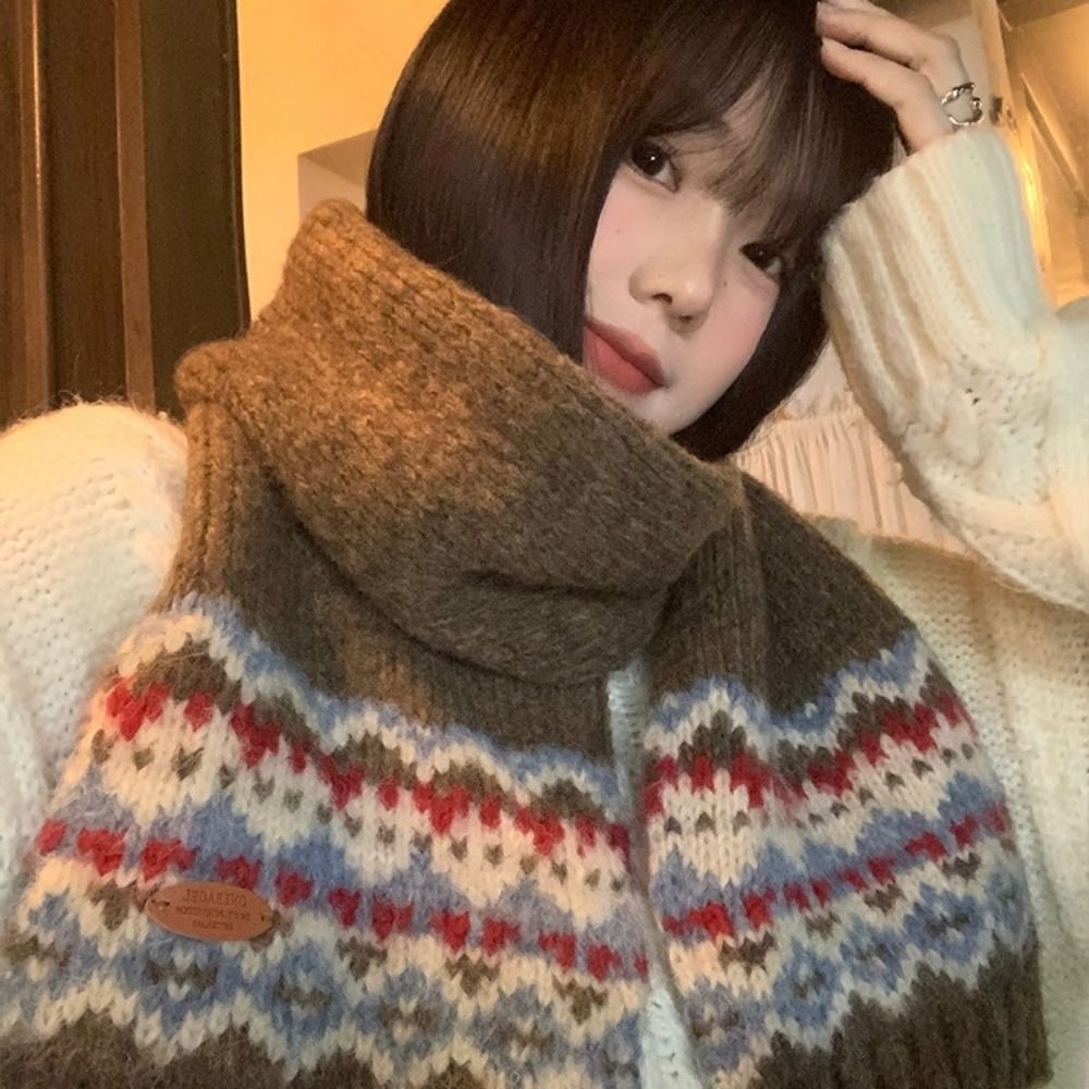 ผ้าพันคอไหมพรมลายแจ็คการ์ดแบบค - Wool Scarf Men บทวิจารณ์และราคา