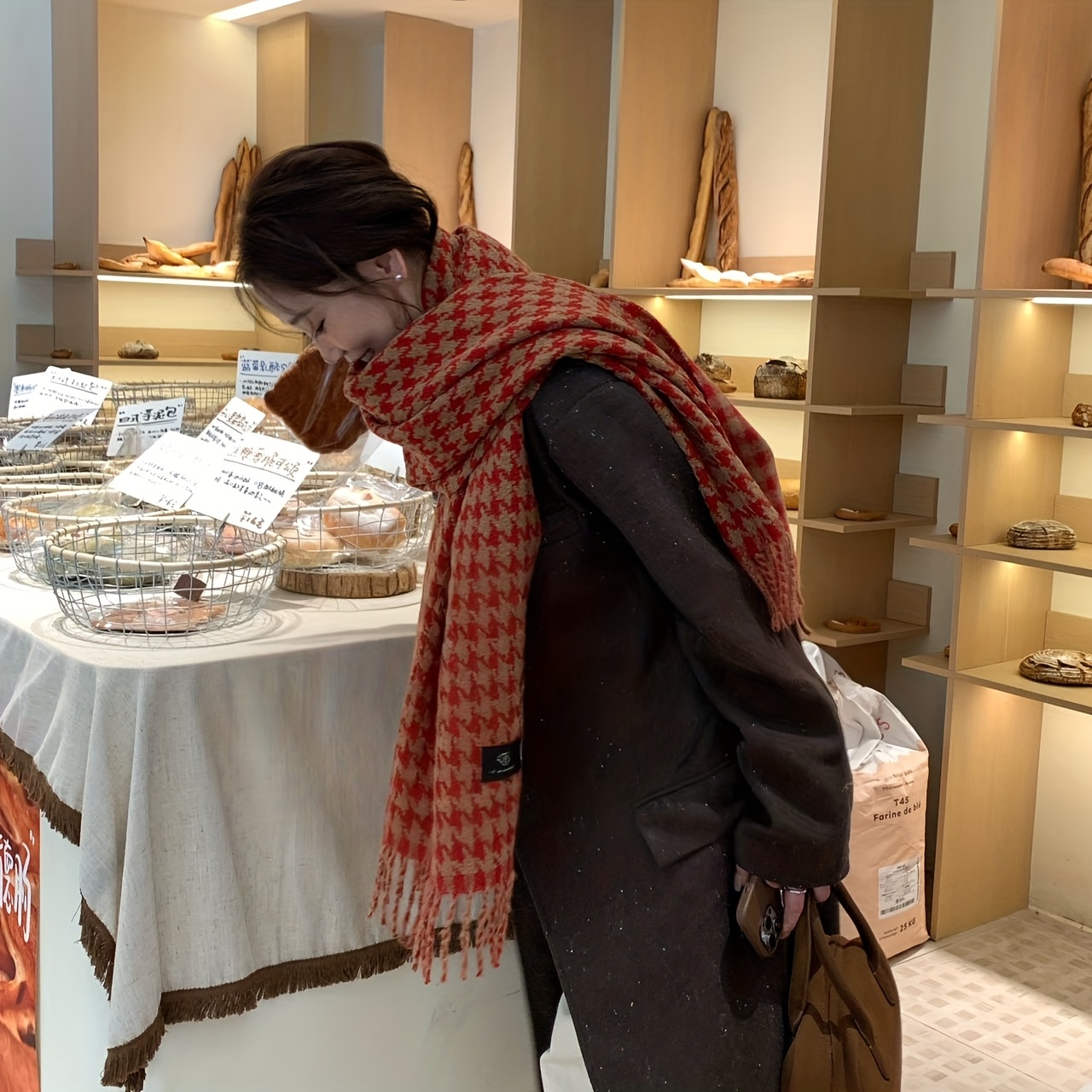 ผ้าพันคอขนสัตว์ FANGSIGE รุ่น  - Wool Scarf Men บทวิจารณ์และราคา