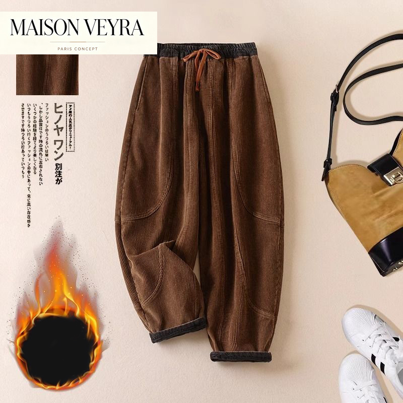 กางเกงฮาเร็มผ้าคอร์ดูรอยสำหรับ - Corduroy Pant Warm บทวิจารณ์และราคา