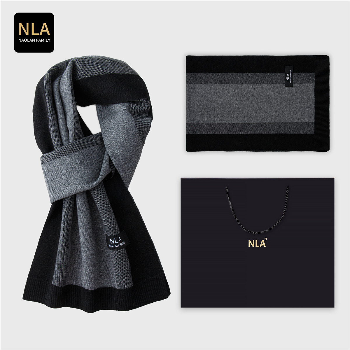 กล่องของขวัญ ผ้าพันคอไหมพรมถัก - Wool Scarf Men บทวิจารณ์และราคา